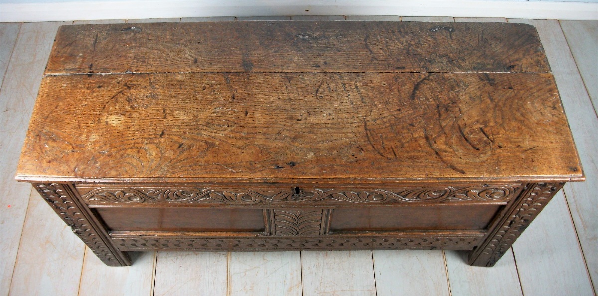 small 17th century oak carved coffer (5).JPG